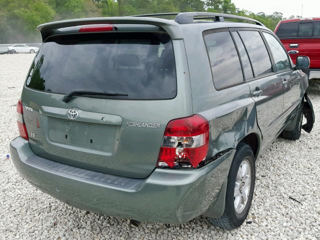 JTEGP21A070141279 - 2007 TOYOTA HIGHLANDER GREEN photo 4