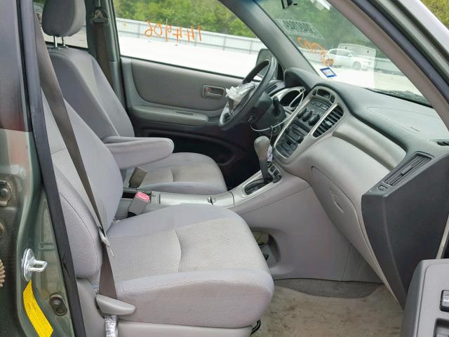 JTEGP21A070141279 - 2007 TOYOTA HIGHLANDER GREEN photo 5