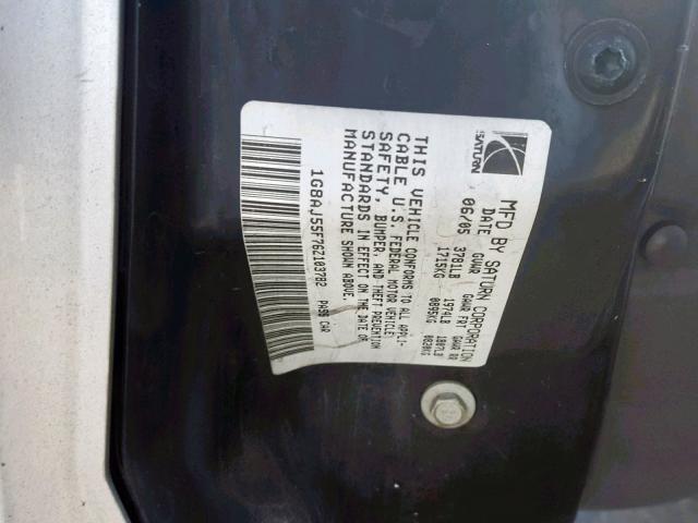 1G8AJ55F76Z103782 - 2006 SATURN ION LEVEL SILVER photo 10