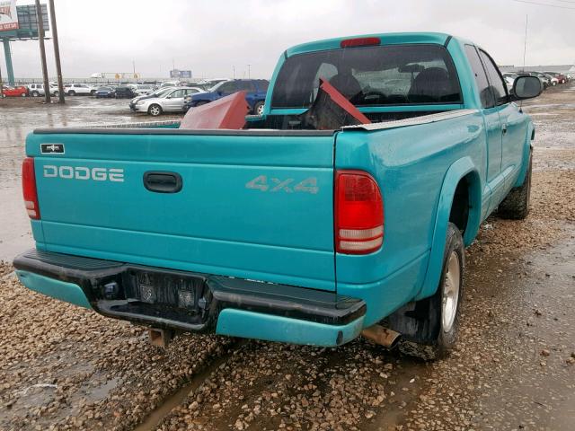 1B7GG22X5WS685223 - 1998 DODGE DAKOTA TURQUOISE photo 4