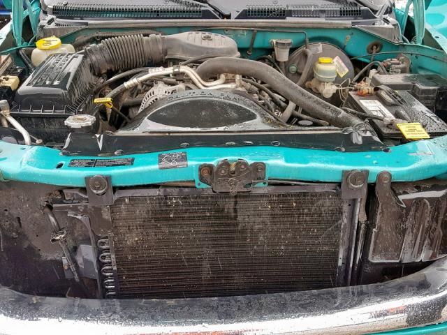 1B7GG22X5WS685223 - 1998 DODGE DAKOTA TURQUOISE photo 7