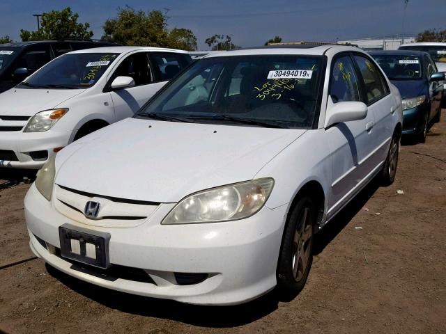 2HGES26794H566550 - 2004 HONDA CIVIC EX WHITE photo 2