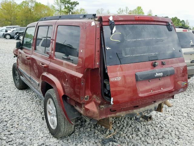 1J8HH48P97C505833 - 2007 JEEP COMMANDER BURGUNDY photo 3