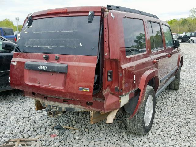 1J8HH48P97C505833 - 2007 JEEP COMMANDER BURGUNDY photo 4
