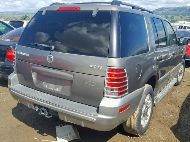 4M2DU86W13ZJ18407 - 2003 MERCURY MOUNTAINEE GRAY photo 4