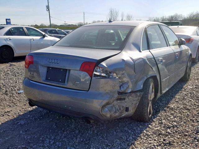 WAUBF78EX7A020306 - 2007 AUDI A4 S-LINE GRAY photo 4