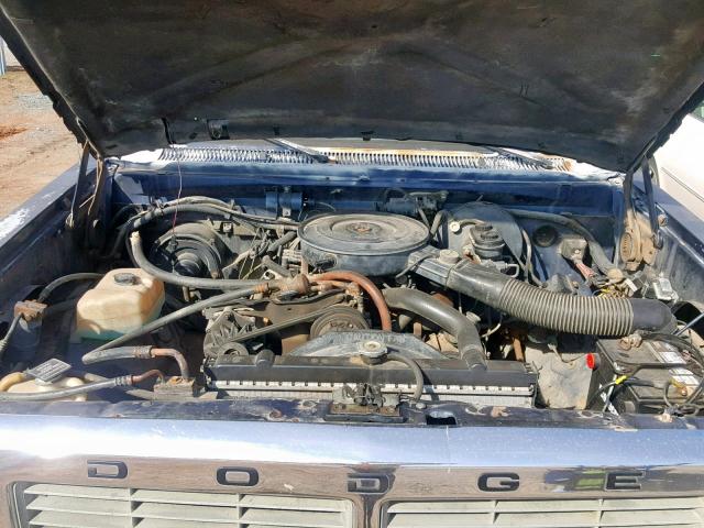 1B7GE16Y5MS273674 - 1991 DODGE D-SERIES D SILVER photo 7