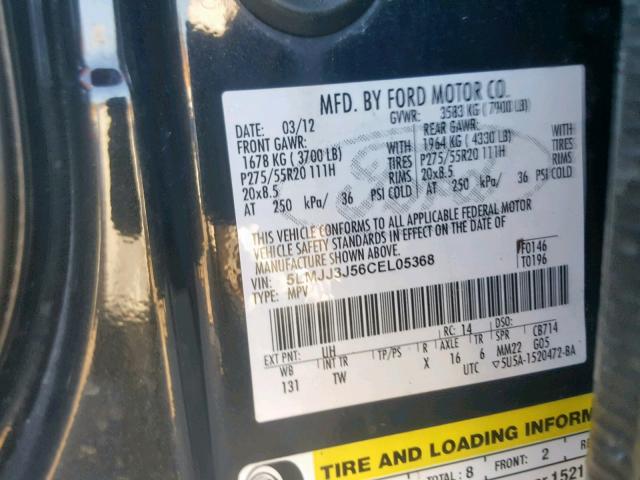 5LMJJ3J56CEL05368 - 2012 LINCOLN NAVIGATOR Qara foto 10