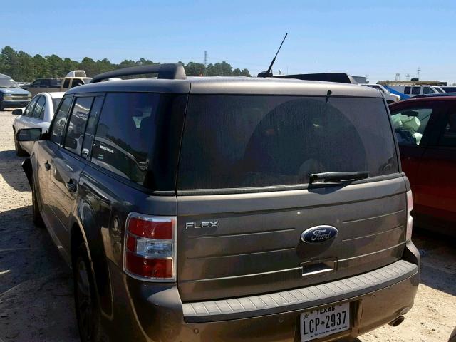 2FMGK5B81DBD27368 - 2013 FORD FLEX SE GRAY photo 3