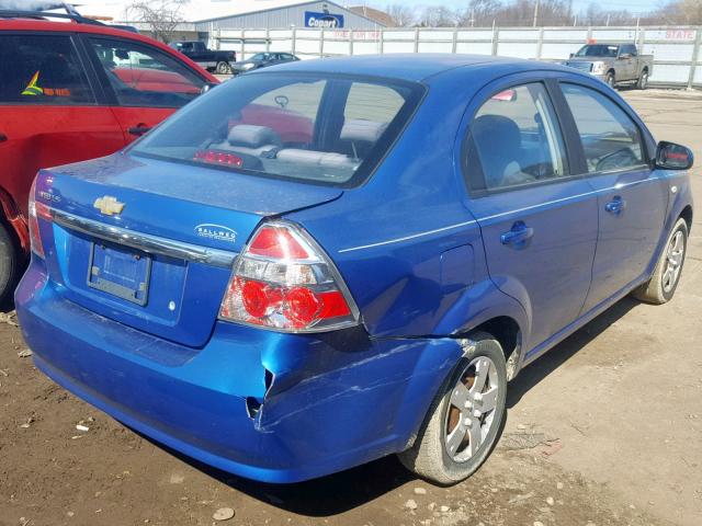 KL1TD56618B018069 - 2008 CHEVROLET AVEO BASE BLUE photo 4