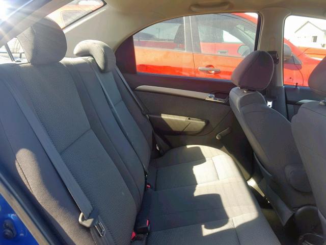 KL1TD56618B018069 - 2008 CHEVROLET AVEO BASE BLUE photo 6