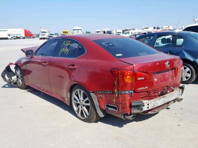 JTHBE262965003262 - 2006 LEXUS IS 350 RED photo 3