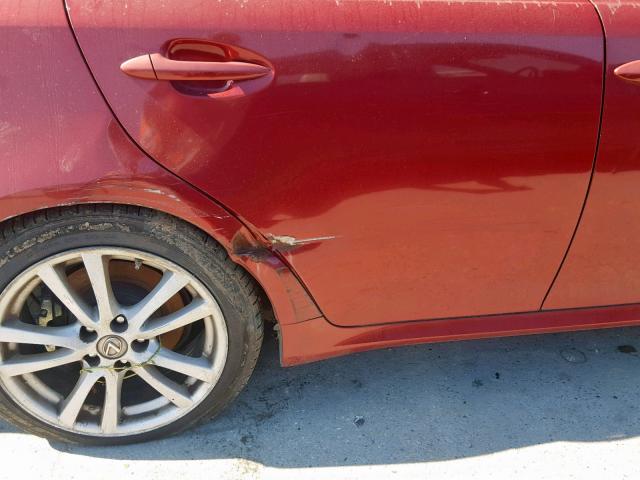 JTHBE262965003262 - 2006 LEXUS IS 350 RED photo 9