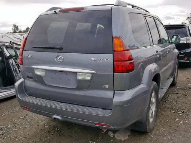 JTJBT20X440038035 - 2004 LEXUS GX 470 GRAY photo 4