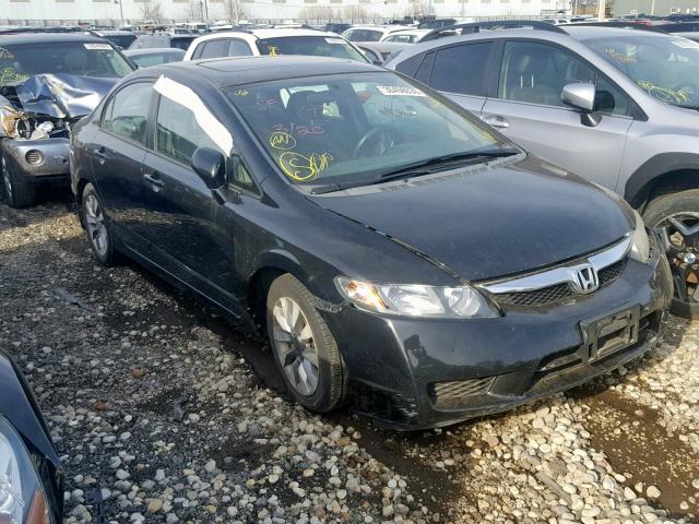 1HGFA15869L009147 - 2009 HONDA CIVIC EX BLACK photo 1