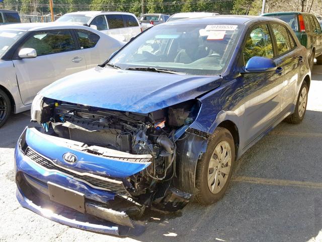 3KPA25AB6JE074740 - 2018 KIA RIO LX BLUE photo 2