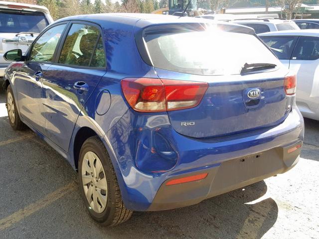 3KPA25AB6JE074740 - 2018 KIA RIO LX BLUE photo 3