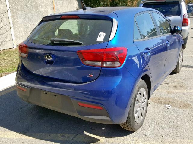 3KPA25AB6JE074740 - 2018 KIA RIO LX BLUE photo 4