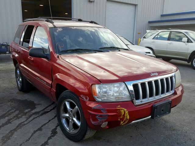 1J8GX58N94C167199 - 2004 JEEP GRAND CHER RED photo 1