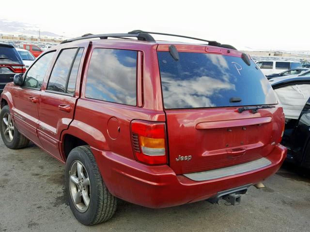 1J8GX58N94C167199 - 2004 JEEP GRAND CHER RED photo 3