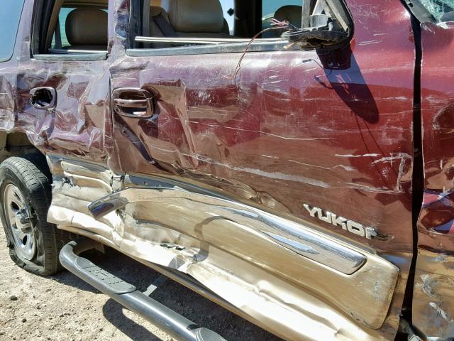 1GKEC13T2YJ110986 - 2000 GMC YUKON MAROON photo 9