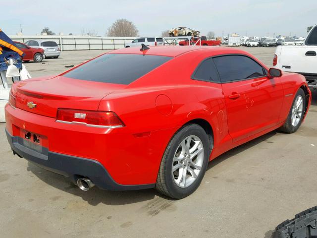 2G1FB1E37F9242949 - 2015 CHEVROLET CAMARO LS RED photo 4