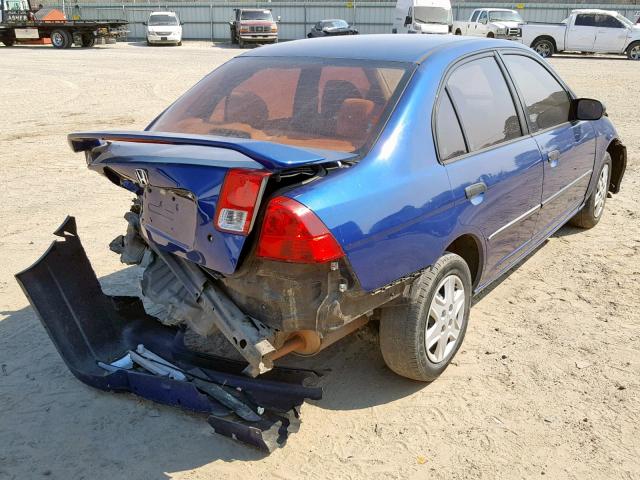 2HGES16364H570143 - 2004 HONDA CIVIC DX V BLUE photo 4