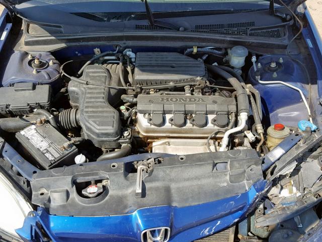 2HGES16364H570143 - 2004 HONDA CIVIC DX V BLUE photo 7