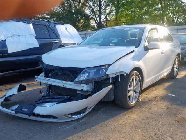 3FAHP0JA7CR126341 - 2012 FORD FUSION SEL WHITE photo 2