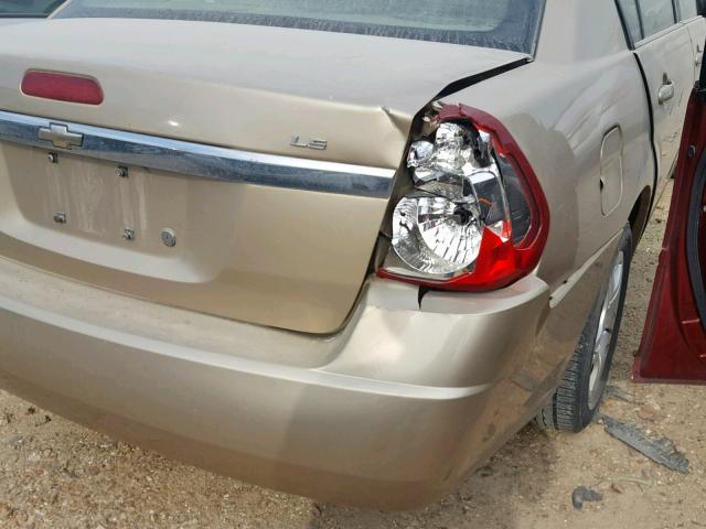 1G1ZS58F17F309306 - 2007 CHEVROLET MALIBU LS BEIGE photo 9