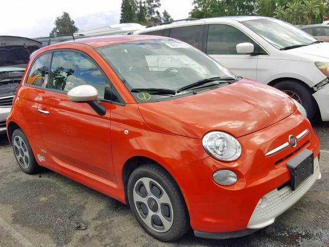 3C3CFFGE3FT609535 - 2015 FIAT 500 ELECTR ORANGE photo 1