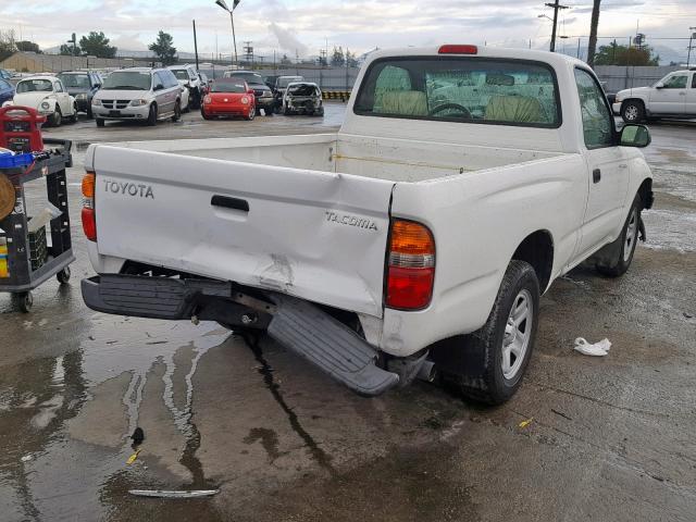 5TENL42N14Z461131 - 2004 TOYOTA TACOMA WHITE photo 4