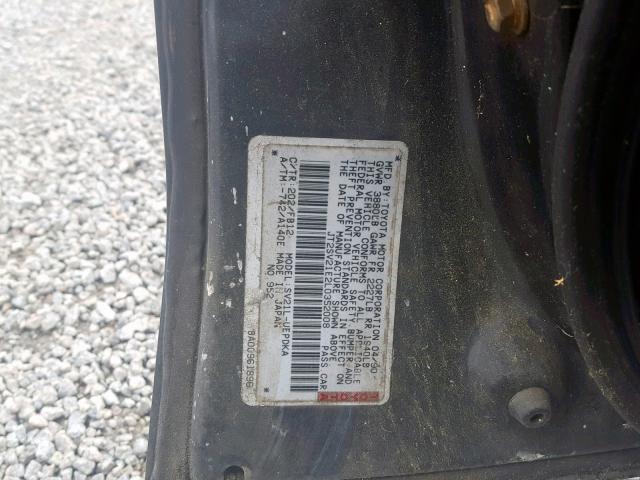 JT2SV21E2L0352008 - 1990 TOYOTA CAMRY DLX 黑色 照片 10