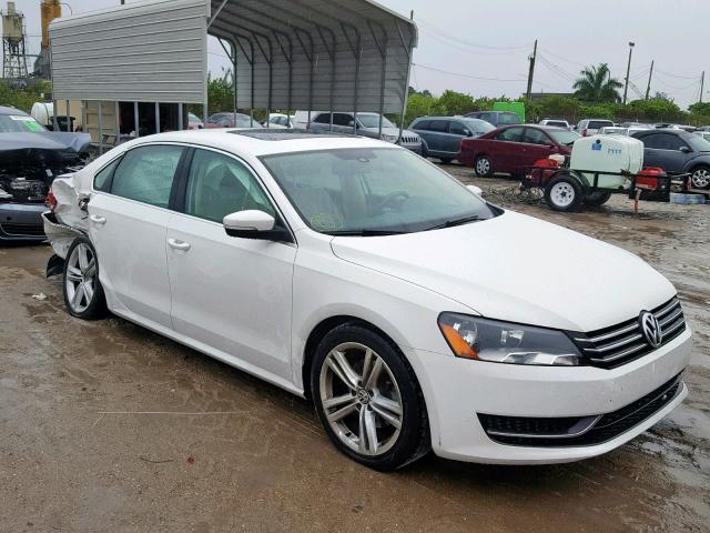 1VWBP7A36EC013375 - 2014 VOLKSWAGEN PASSAT SE WHITE photo 1