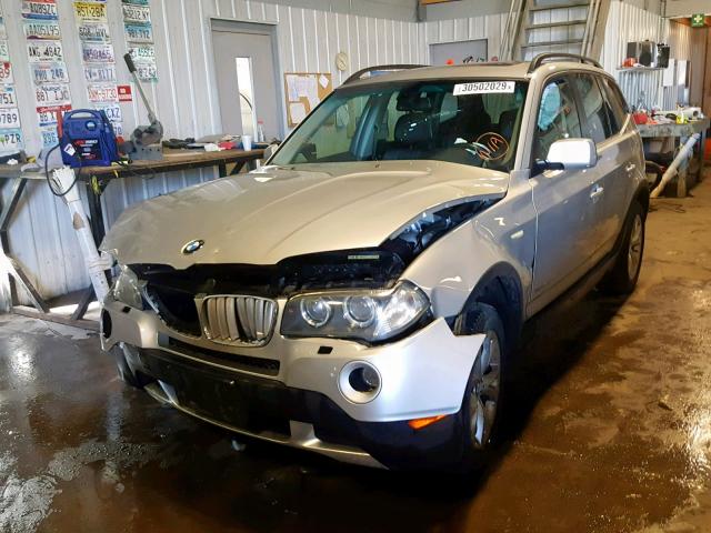 WBXPC93419WJ29841 - 2009 BMW X3 XDRIVE3 SILVER photo 2