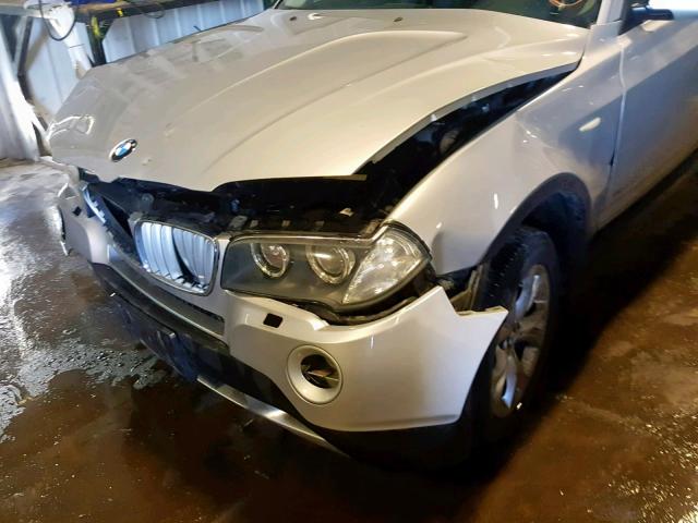 WBXPC93419WJ29841 - 2009 BMW X3 XDRIVE3 SILVER photo 9