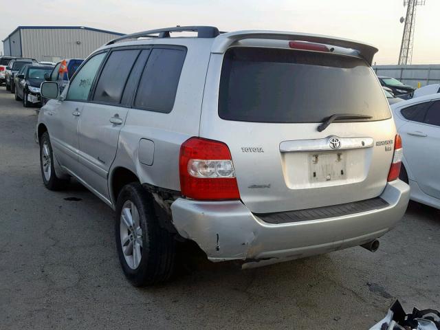 JTEEW21A860032819 - 2006 TOYOTA HIGHLANDER SILVER photo 3