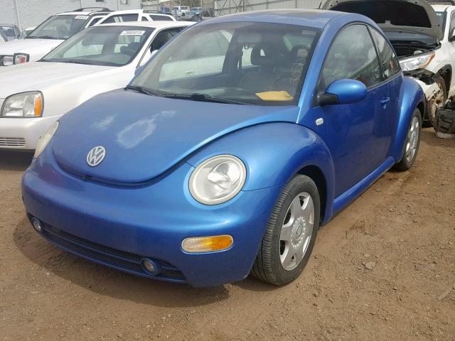 3VWCP21C11M465475 - 2001 VOLKSWAGEN NEW BEETLE Blau Foto 2