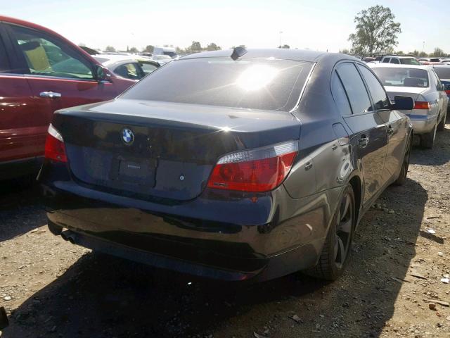 WBANE53566CK85657 - 2006 BMW 525 I BLACK photo 4