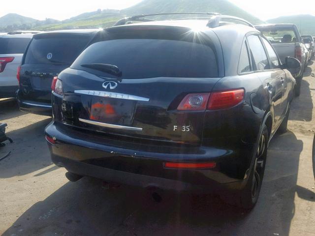 JNRBS08W14X402912 - 2004 INFINITI FX45 BLACK photo 4