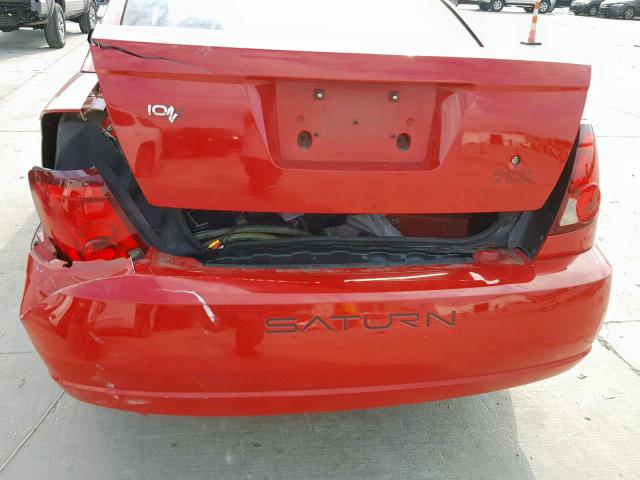 1G8AN15F96Z140863 - 2006 SATURN ION LEVEL RED photo 9