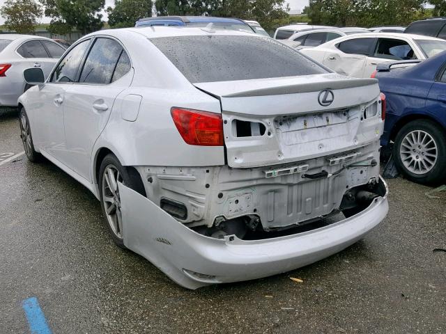 JTHBK262182082164 - 2008 LEXUS IS 250 WHITE photo 3