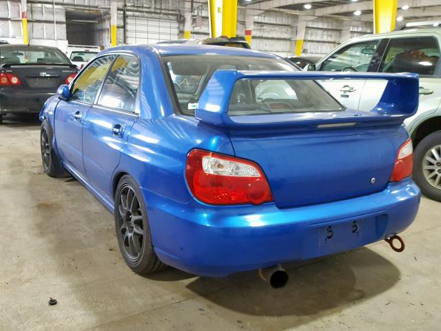 JF1GD70664L506426 - 2004 SUBARU IMPREZA WR BLUE photo 3