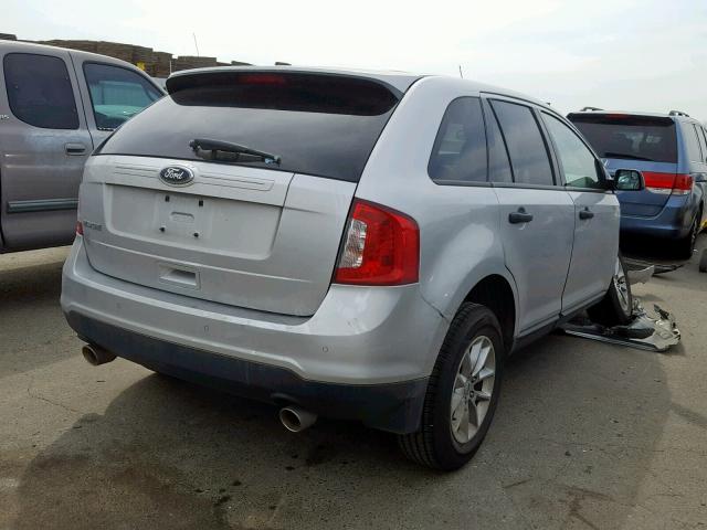 2FMDK3GC3EBB56676 - 2014 FORD EDGE SE SILVER photo 4