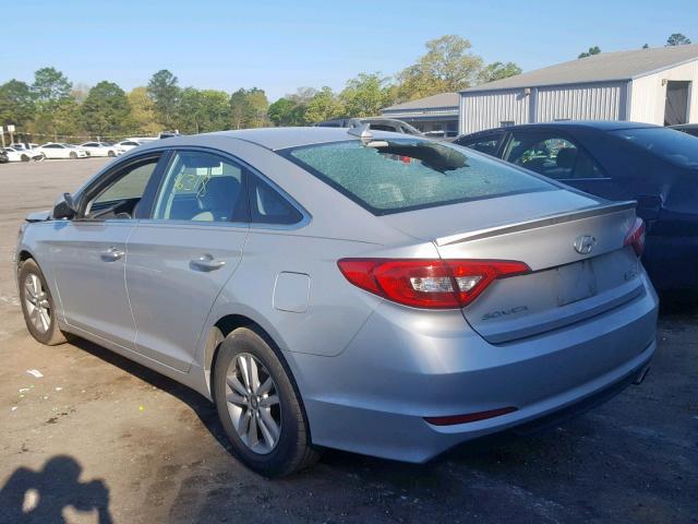 5NPE24AF1FH001681 - 2015 HYUNDAI SONATA SE SILVER photo 3