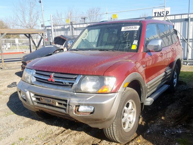 JA4MW51R41J018260 - 2001 MITSUBISHI MONTERO LI RED photo 2