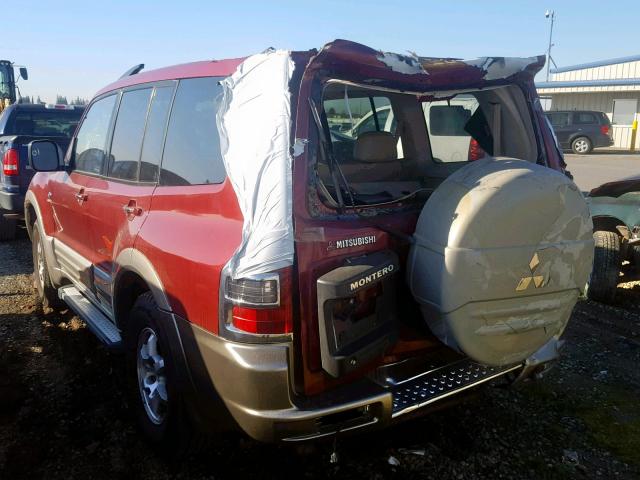 JA4MW51R41J018260 - 2001 MITSUBISHI MONTERO LI RED photo 3