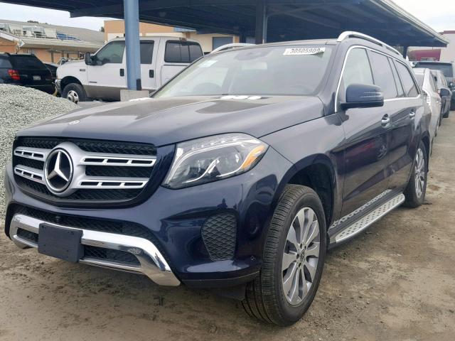 4JGDF6EE9JB175730 - 2018 MERCEDES-BENZ GLS 450 4M BLUE photo 2