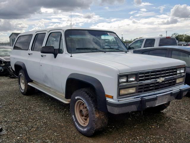 1GNGV26KXMF120063 - 1991 CHEVROLET SUBURBAN V WHITE photo 1