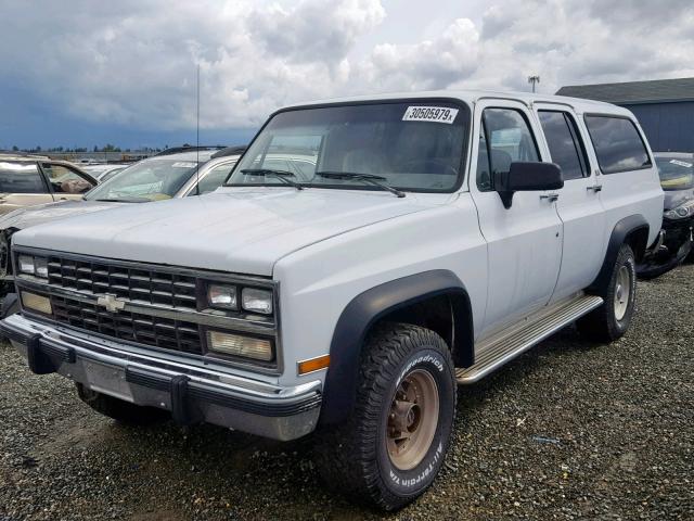 1GNGV26KXMF120063 - 1991 CHEVROLET SUBURBAN V WHITE photo 2